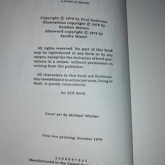 1979 Book: A Stone in Heaven By Poul Anderson-1st Edition-SC-AS IS - Picture 6 of 12